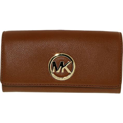 michael kors brown leather wallet|michael kors wallets for women.